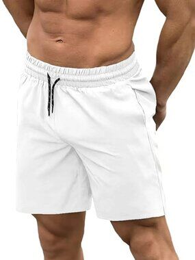 NWT-SWIM TRUNK WITH COMPRESSION LINER 2 IN 1 SWIMWEAR/QUICK DRY BOARD SHORTS